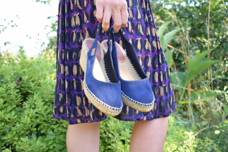 Dunkelblaue WILDLEDER Espadrilles 32C